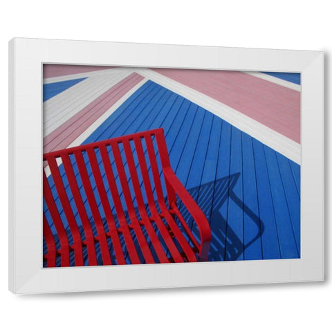 Beach House VII White Modern Wood Framed Art Print by Larson, Scott