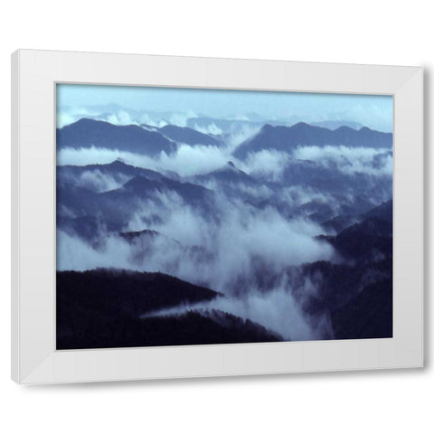 Smokey Mountains I White Modern Wood Framed Art Print by Larson, Scott