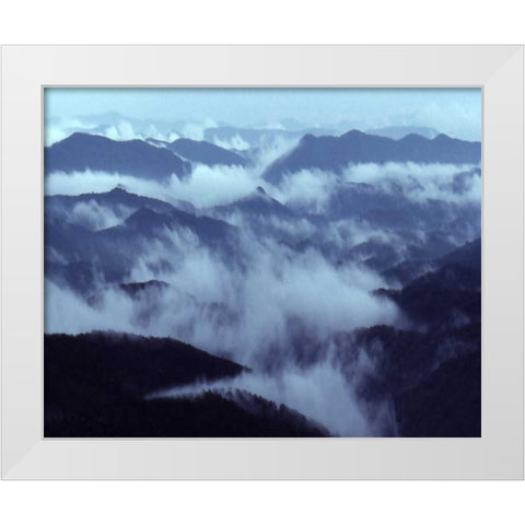 Smokey Mountains I White Modern Wood Framed Art Print by Larson, Scott