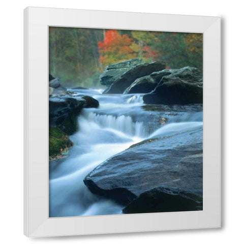 Moving Water III White Modern Wood Framed Art Print by Larson, Scott