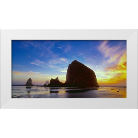 Cannon Beach VI White Modern Wood Framed Art Print by Leahy, Ike