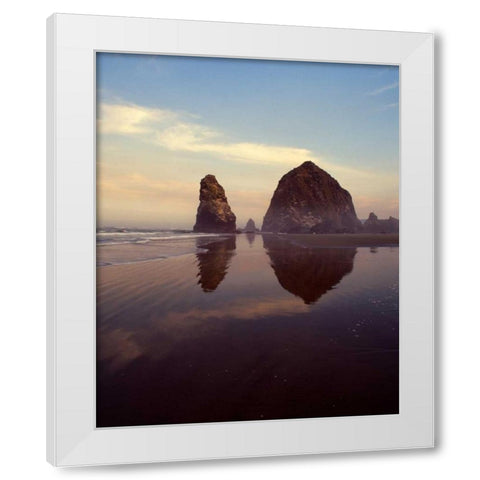 Cannon Beach X White Modern Wood Framed Art Print by Leahy, Ike