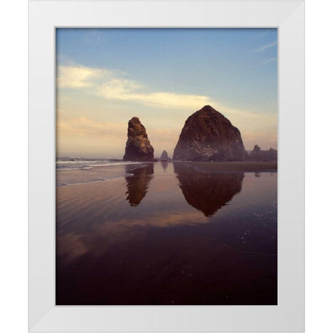 Cannon Beach X White Modern Wood Framed Art Print by Leahy, Ike