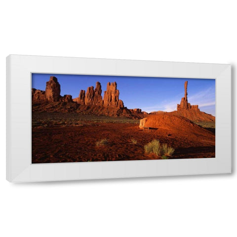 Monument Valley I White Modern Wood Framed Art Print by Leahy, Ike