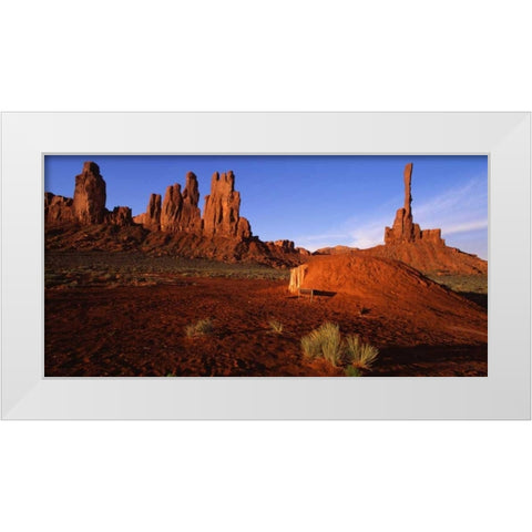 Monument Valley I White Modern Wood Framed Art Print by Leahy, Ike