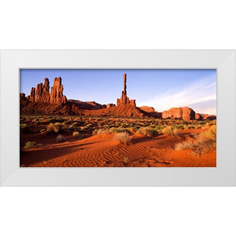 Monument Valley II White Modern Wood Framed Art Print by Leahy, Ike
