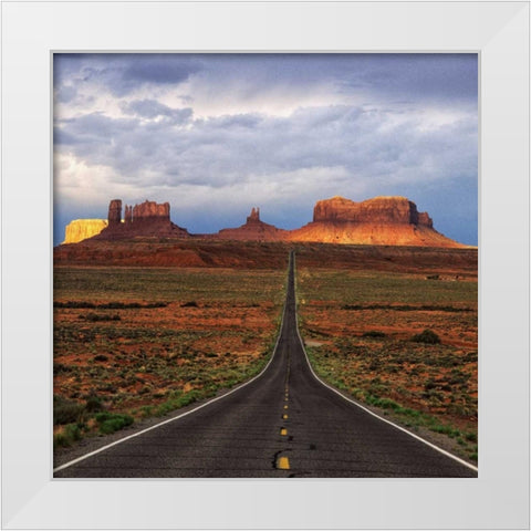 Monument Valley IV White Modern Wood Framed Art Print by Leahy, Ike