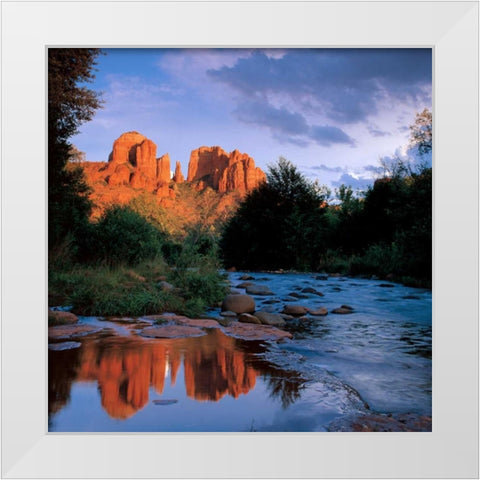 Sedona White Modern Wood Framed Art Print by Leahy, Ike