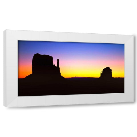 Monument Valley V White Modern Wood Framed Art Print by Leahy, Ike
