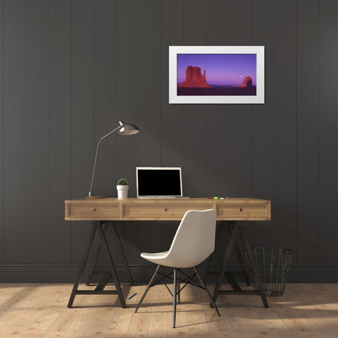 Monument Valley VI White Modern Wood Framed Art Print by Leahy, Ike