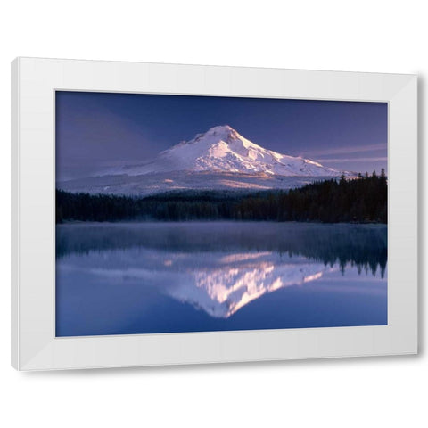 Mt. Hood I White Modern Wood Framed Art Print by Leahy, Ike