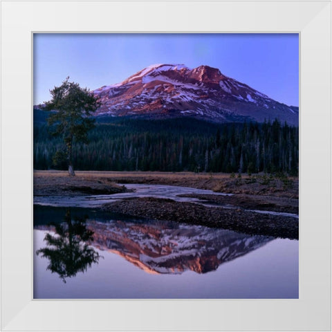 South Sister II White Modern Wood Framed Art Print by Leahy, Ike