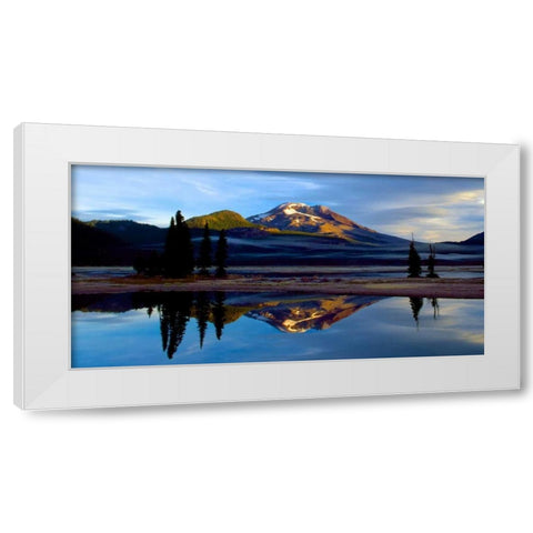 South Sister V White Modern Wood Framed Art Print by Leahy, Ike