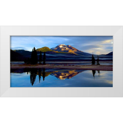 South Sister V White Modern Wood Framed Art Print by Leahy, Ike