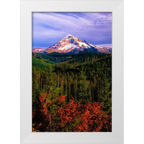 Mt. Hood IV White Modern Wood Framed Art Print by Leahy, Ike