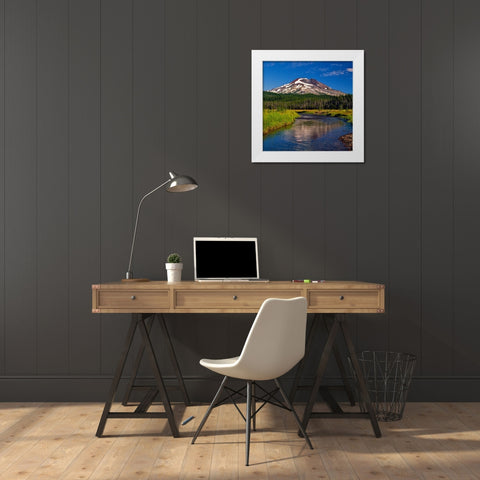 South Sister VI White Modern Wood Framed Art Print by Leahy, Ike