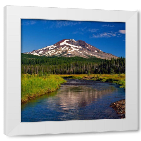 South Sister VI White Modern Wood Framed Art Print by Leahy, Ike