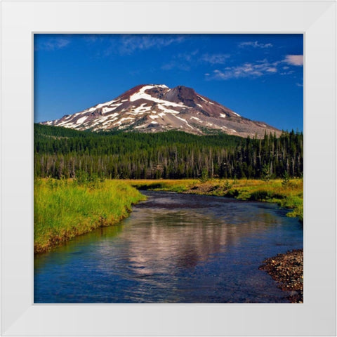 South Sister VI White Modern Wood Framed Art Print by Leahy, Ike
