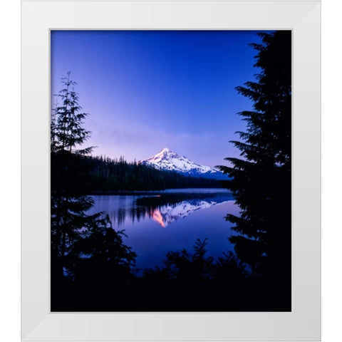 Mt. Hood VII White Modern Wood Framed Art Print by Leahy, Ike