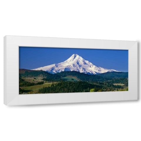 Mt. Hood XI White Modern Wood Framed Art Print by Leahy, Ike