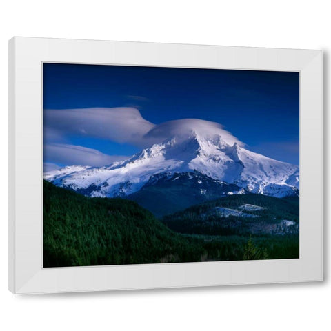 Mt. Hood XII White Modern Wood Framed Art Print by Leahy, Ike