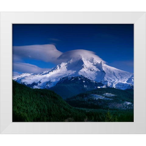Mt. Hood XII White Modern Wood Framed Art Print by Leahy, Ike