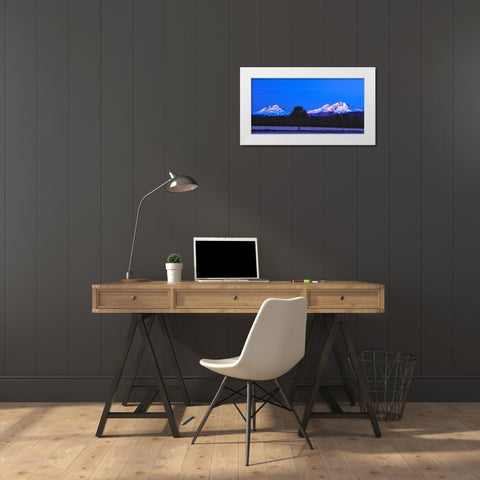 Three Sisters White Modern Wood Framed Art Print by Leahy, Ike