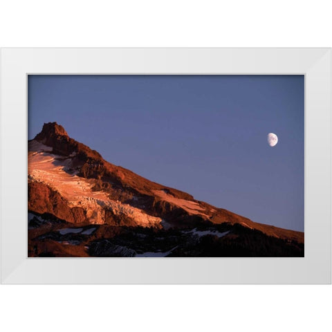 Mt. Hood XIV White Modern Wood Framed Art Print by Leahy, Ike