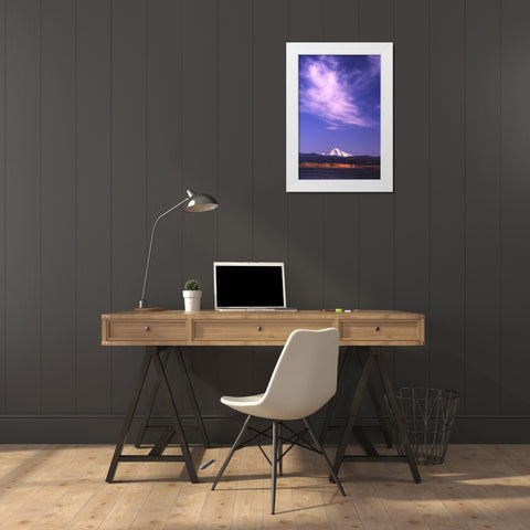 Mt. Hood XVIII White Modern Wood Framed Art Print by Leahy, Ike