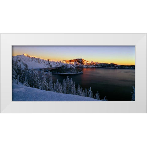 Crater Lake II White Modern Wood Framed Art Print by Leahy, Ike