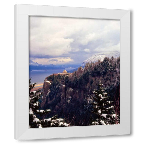 Columbia River Gorge I White Modern Wood Framed Art Print by Leahy, Ike