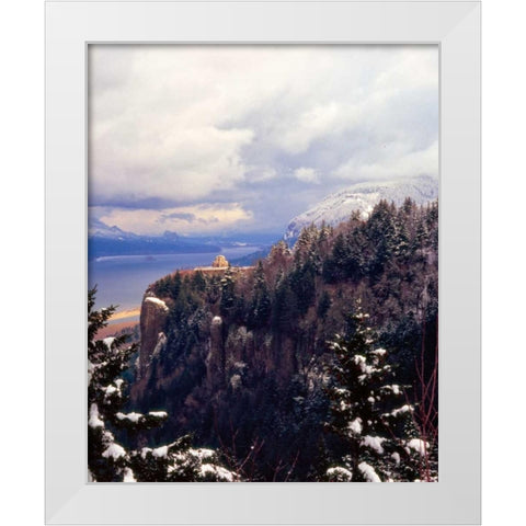 Columbia River Gorge I White Modern Wood Framed Art Print by Leahy, Ike