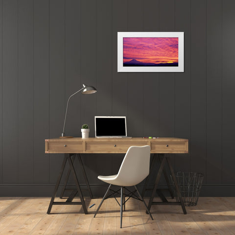 Mt. Hood XXV White Modern Wood Framed Art Print by Leahy, Ike
