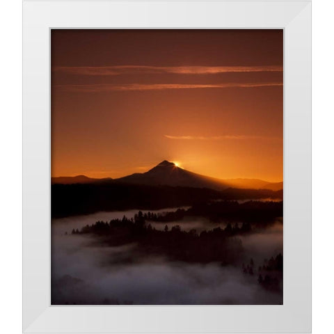 Mt. Hood XXVI White Modern Wood Framed Art Print by Leahy, Ike