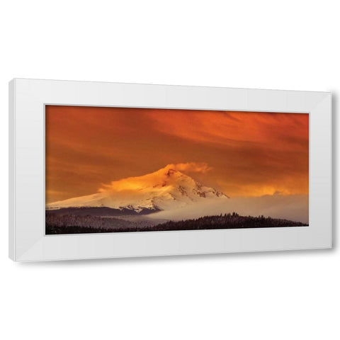 Mt. Hood XXXII White Modern Wood Framed Art Print by Leahy, Ike