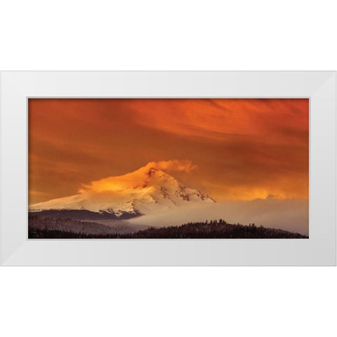 Mt. Hood XXXII White Modern Wood Framed Art Print by Leahy, Ike