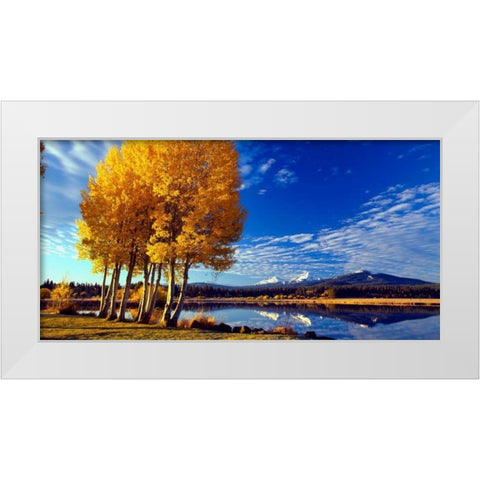 Sisters in Autumn I White Modern Wood Framed Art Print by Leahy, Ike