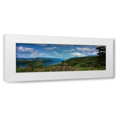 Columbia River Gorge V White Modern Wood Framed Art Print by Leahy, Ike