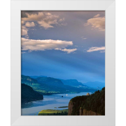 Columbia River Gorge VIII White Modern Wood Framed Art Print by Leahy, Ike