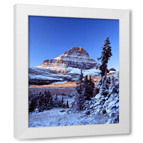 Reynolds Moutain White Modern Wood Framed Art Print by Leahy, Ike