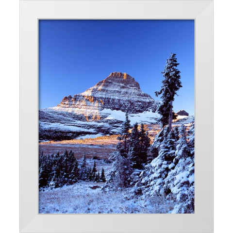 Reynolds Moutain White Modern Wood Framed Art Print by Leahy, Ike