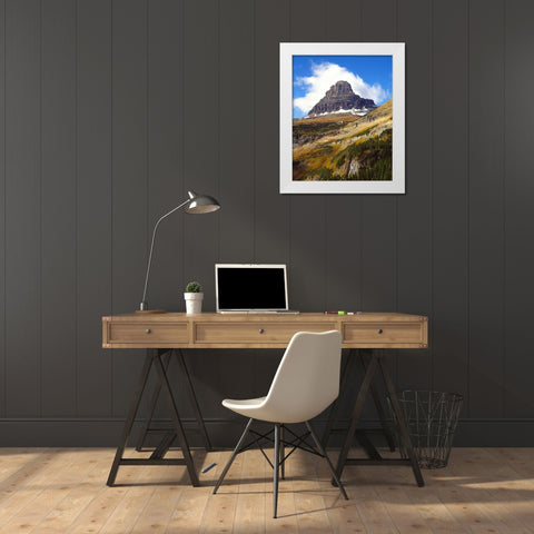 Clements Mountain White Modern Wood Framed Art Print by Leahy, Ike