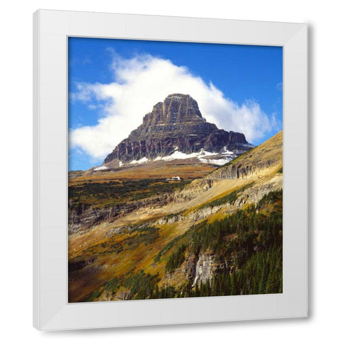 Clements Mountain White Modern Wood Framed Art Print by Leahy, Ike
