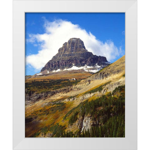 Clements Mountain White Modern Wood Framed Art Print by Leahy, Ike