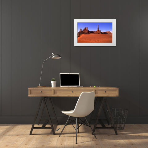 Monument Valley IX White Modern Wood Framed Art Print by Leahy, Ike