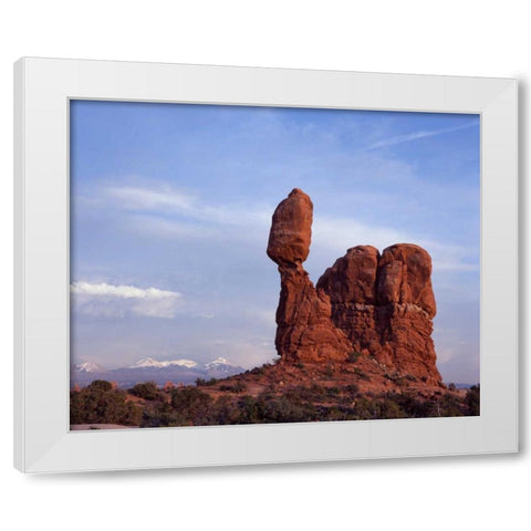 Balancing Rock White Modern Wood Framed Art Print by Leahy, Ike