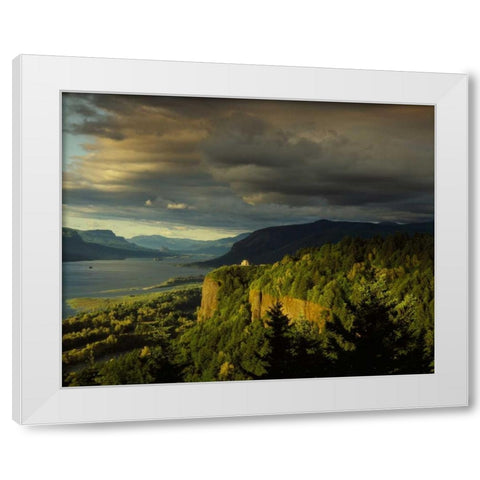 Vista House I White Modern Wood Framed Art Print by Leahy, Ike
