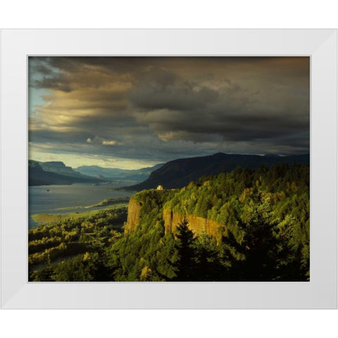 Vista House I White Modern Wood Framed Art Print by Leahy, Ike