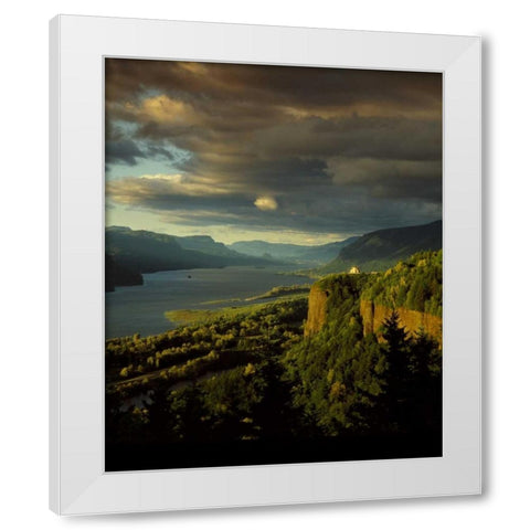Vista House II White Modern Wood Framed Art Print by Leahy, Ike