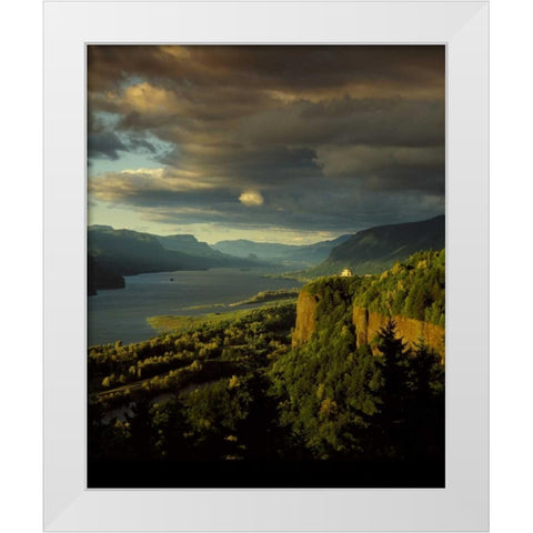 Vista House II White Modern Wood Framed Art Print by Leahy, Ike